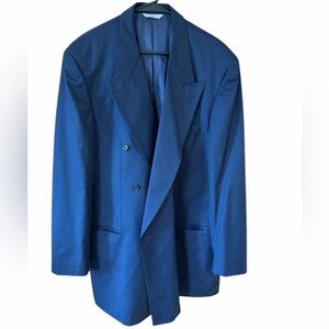 Hugo Boss Al Capone Navy Fit Wool Blazer Size 46 L
